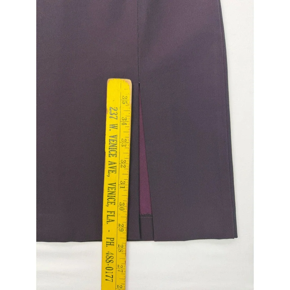 Vintage Bebe Iridescent Purple High Rise‎ Mini Pencil Skirt Y2K Thigh Slit 2P